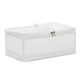 thumbnail image 1 of Graflsoa Foldable Translucent Storage Box for Clothes, Toys, and Bedding - Space-Saving Design, Double-Sided Zipper, Reinforced Handle, Waterproof PP Material (White, 6.8L, 30x19x12cm), 1 of 6