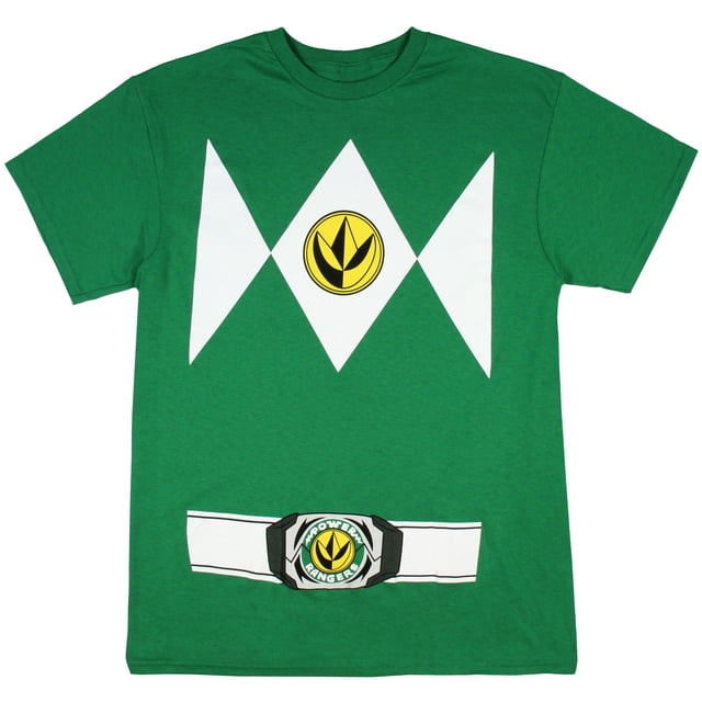 Power Rangers Men's Costume Short Sleeve Green T-Shirt (Medium)