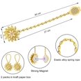 thumbnail image 2 of Attaches de Rideaux en Cristal, 2 Pack Attaches de Rideaux Style Étoile Clips Diamant avec Corde Extensible pour Décoration Maison Bureau, 2 of 7