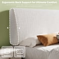 thumbnail image 2 of Pinmoco Lit Grand avec Tête de Lit Rembourrée en Mousse de 4,7 Pouces, Hauteur Réglable et Tête de Lit Ergonomique, Velours Teddy Blanc, 2 of 8