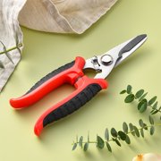Vacemry Stainless Steel Garden Shears, Multi Functional Pruning Shears For Fruit Tree Branch Trimming, Heavy Duty Iron Shears For Gardening Landscaping Horticulture, Labor Saving Slip Proof Handles