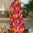 thumbnail image 3 of XZNGL Robe Courte pour Femmes Été Femmes Dames Ample Imprimé Manches Trois Quarts Robe Courte Robe d'Été Robe à Manches 3/4 pour Femmes Robe d'Été pour Femmes Robe d'Été pour Femmes, 3 of 9
