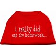thumbnail image 1 of J'ai Vraiment Mangé la Chemise de Sérigraphie de Devoirs Rouge L (14), 1 of 1
