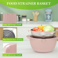 thumbnail image 3 of Colander with Mixing Bowl Grater Set Colander Bowl Fruit Strainer Bowl Colanders&Food Strainers Rotatable Kitchen Bowl-B, 3 of 7