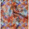 thumbnail image 1 of Soimoi Orange Poly Georgette Fabric Leopard Animal Skin Printed Fabric 1 Yard 52 Inch Wide, 1 of 6