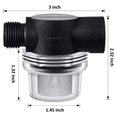thumbnail image 2 of Water Pump Strainer Filter, RV Replacement 1/2 Twist-on Pipe Strainer with 50 Mesh Stainless Steel Filter Screen (2 Pcs), 2 of 6