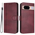 thumbnail image 1 of Wallet Phone Case for Google Pixel 8A 360° Protective Flip Cover with Card Slots Kickstand Red, 1 of 6