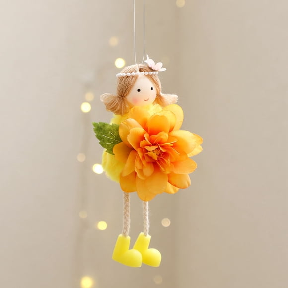 Statue de Fée de Printemps Décoration Suspendue de Fée Fleur pour Jardins de Fées Intérieurs et Extérieurs Accessoires pour la Maison et Jardin