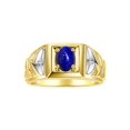 thumbnail image 1 of RYLOS Men's Rings 14K Yellow Gold Rings Designer Weave Band 7X5MM Oval Gemstone & Diamond Ring Lapis September Birthstone Rings For Men, Size 13, 1 of 7