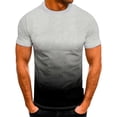thumbnail image 5 of Jovati T-Shirt à Manches Courtes à Col Rond pour Hommes, Imprimé Dégradé 3D, Tissu en Polyester, Coupe Régulière, Tenue Décontractée, Lavable à la Machine, 5 of 5