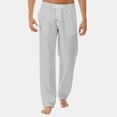 thumbnail image 3 of Mens Linen Pants Mens Summer New Style And Fashionable Pure Cotton And Linen Trousers, 3 of 3
