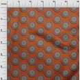 thumbnail image 3 of oneOone Velvet Orange Fabric Asian Block Sewing Craft Projects Fabric Prints By Yard 58 Inch Wide, 3 of 4