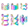 thumbnail image 1 of Ear Cuff Non Piercing 6PCS Stainless Steel Clip on Earring Ear Cartilage Clip, 1 of 10