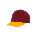 thumbnail image 1 of Casquette de Baseball Bicolore Ajustable, Rouge Jaune, 1 of 2