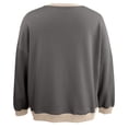 thumbnail image 4 of biudgviw Sweatshirts for Women Crew Neck Long Sleeve Oversized Pullover Tops Color Block Loose Fit Fall Clothings, 4 of 4