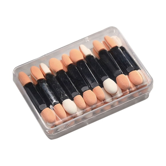 Hearth & Gear Double Ended Eyeshadow Brush Sponge Tipped Oval Eyeshadow Applicator Black Set Face Brush Glow up Products for Teen Girls Shower Stuff Preppy Shower Products Facial Exfoliating Pads Tao