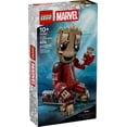thumbnail image 3 of LEGO Marvel Ravager Jumpsuit Groot Building Toy for Boys & Girls - Poseable Display & Play Figure W/Detonator Device & Adjustable Eyebrows for Kids, Ages 10+ - Gift Idea for Birthdays - 76341, 3 of 9