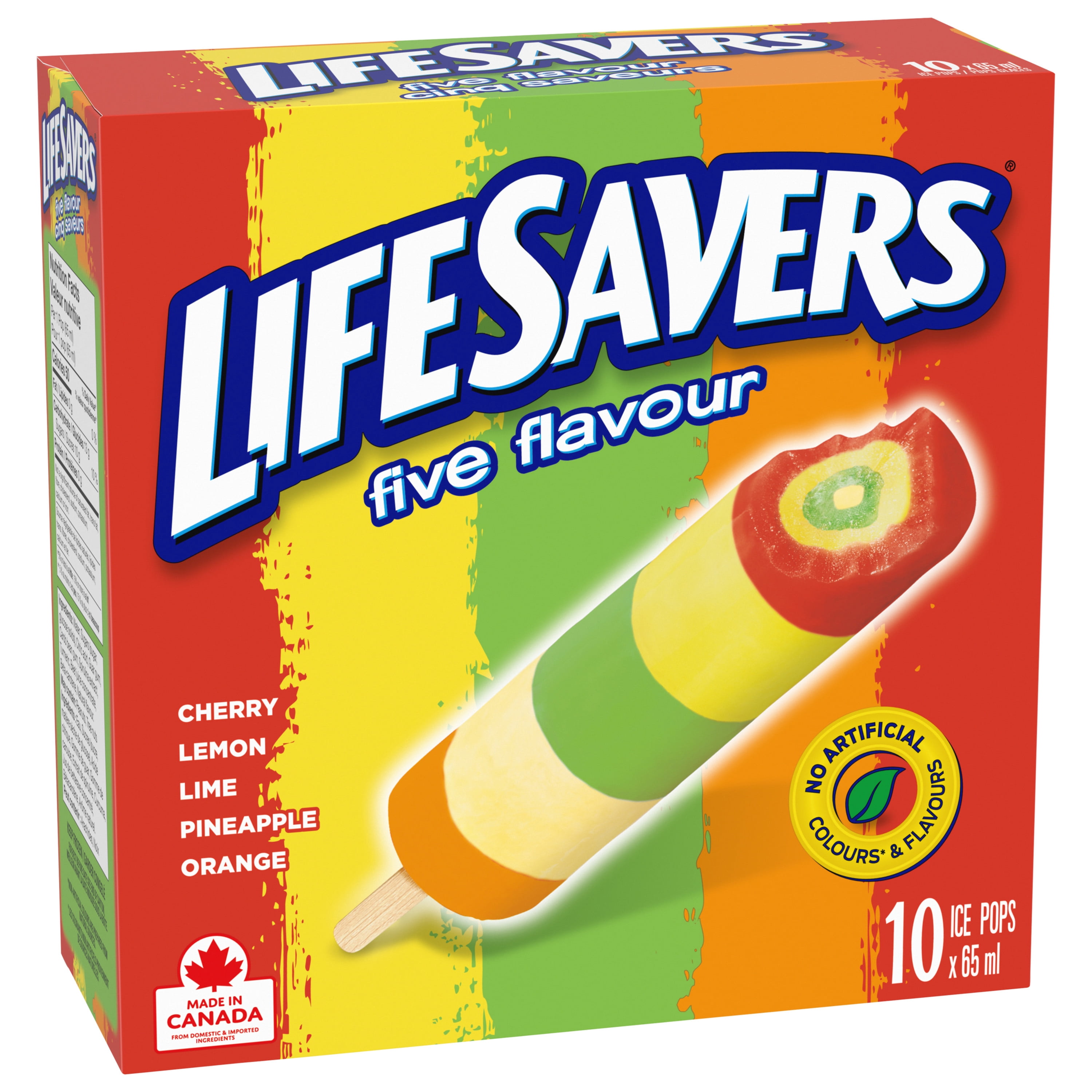 LIFESAVERS Five Flavour Ice Pops, 10 x 65 ml