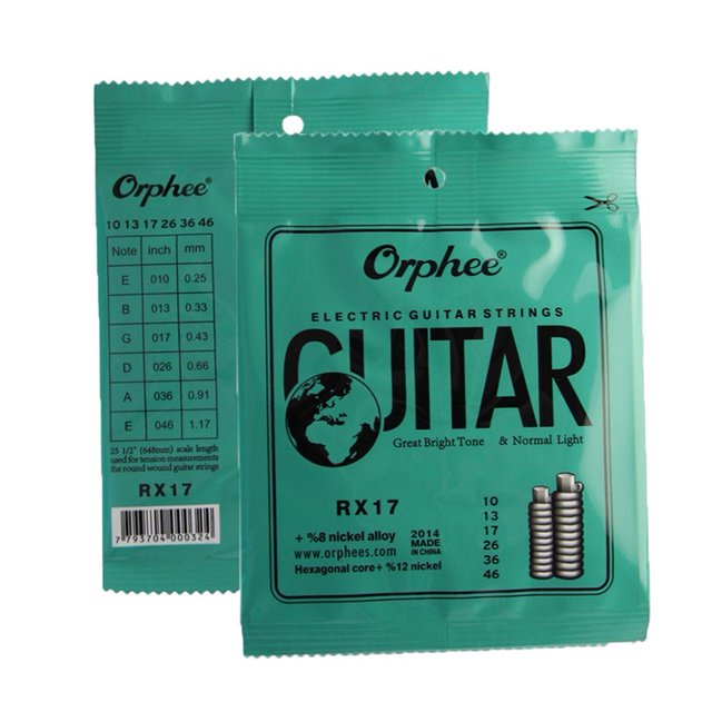 Luckyn Orphee Electric Guitar Strings Full-Size Light Medium 10-46 Gauges