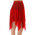 thumbnail image 1 of CHUANK Handkerchief Hem Mesh Wraps Ballet Classwear Dance Skirt Competition Performance Clothes with Elastic Waistband, 1 of 7