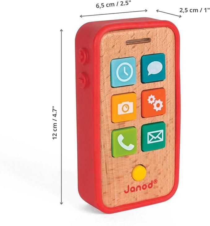 Janod • Téléphone Sonore • Jouet Musical pour Tout-Petits et Enfants • De 18 Mois à 3 Ans • J05334