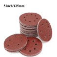 thumbnail image 5 of 10pcs 125mm 5" Hook Loop Sanding Discs 8 Hole Sandpaper Pads Set Grit 40-2000#, 5 of 5