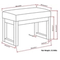 thumbnail image 5 of Pemberly Row 27" Contemporary Footstool Ottoman Bench in Ash Blonde Faux Leather, 5 of 5