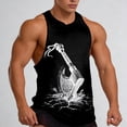 thumbnail image 2 of Graphic Print Muscle Tank Top for Daily Casual Wear Breathable Sleeveless Shirt Workout Gear, 2 of 4