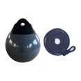 thumbnail image 1 of Almencla Boat Buoy Ball Multipurpose Round Anchor Buoy for Docking Marking Small Boat Blue Rope, 1 of 8