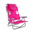 thumbnail image 1 of Ostrich The Heavy-Duty Backpacker Portable Reclining Beach Chair with Face Hole, Pink, 1 of 10