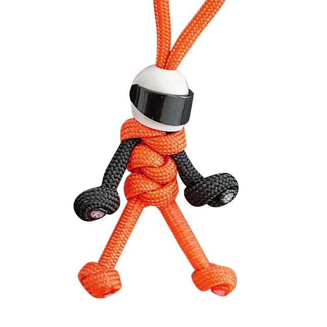 Kcodviy Motorcyclist Minifigure Hanging Chain Key Rings Bracelet Umbrella Rope Weaving Keychain Wallet Womens Personality Motorcycle Key Accessories