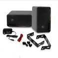 thumbnail image 2 of Pyle PDWR42BBT Bluetooth Indoor Outdoor 3.5" 200W Speaker System, Black (2 Pack), 2 of 3