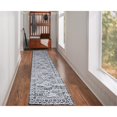 thumbnail image 2 of Linon Vintage Hamadan Power Loomed Microfiber Polyester 2'x10' Rug in Gray, 2 of 3