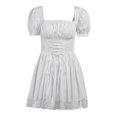 thumbnail image 2 of FAROOT Robe Courte Ligne A à Manches Bouffantes avec Dentelle pour Femmes, 2 of 9