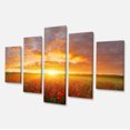 thumbnail image 2 of Design Art - Champ de Coquelicots sous un Coucher de Soleil Lumineux, 2 of 3