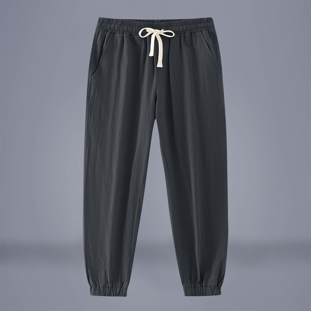 BLCHUNen Joggers for Men Causal Drawstring Elastic Waist Breathable Workout Running Sports Gym Trousers with Pockets