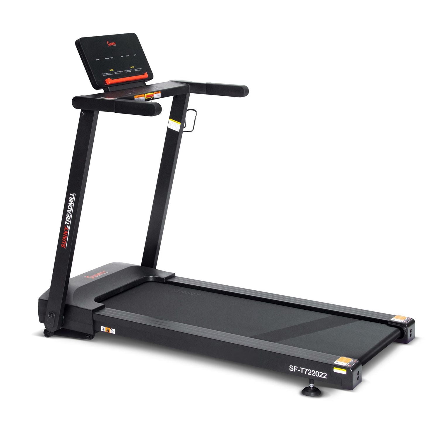 Sunny Health & Fitness Interactive Slim Folding Treadmill with Advanced Brushless Technology, Enhanced Stabilization, Exclusive SunnyFit App Bluetooth Connectivity, 12-Level Auto Incline