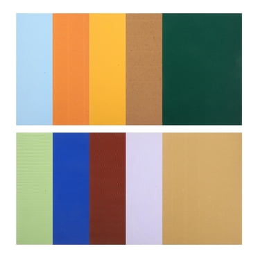 Phenofice 10Pack Corrugated Cardboard Sheets Versatile Art Projects Diy Crafts Multi Color A4