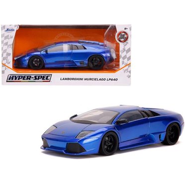 Jada 32279 Échelle 1-24 Lamborghini Murcielago LP640 Bonbon Hyper Spec Voiture Miniature Moulée sous Pression, Bleu