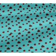 thumbnail image 5 of oneOone Viscose Jersey Aqua Blue Fabric Red Insect Sewing Craft Projects Fabric Prints By Yard 60 Inch Wide, 5 of 5