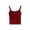 Wine, variant on lcziwo Ribbed Tank Top for Women Built in Bra Sleeveless Casual Workout Shirts Double Straps Crop Cami Tops on Sale Wine S