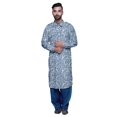 thumbnail image 1 of Atasi Printed Rayon Pathani Kurta With Solid Salwar For Mens Party Wear, 1 of 5