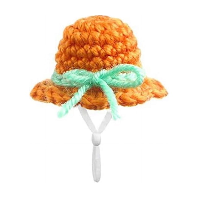Small Pet Hat Adorable Knitted Hamster Hat Adjustable Comfortable Small Pets Headwear Pet Costume Accessory