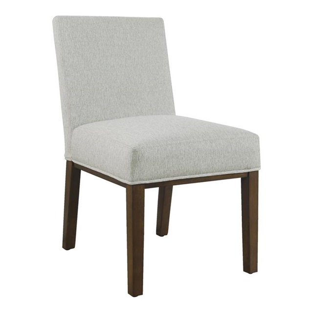HomePop Kolbe Transitional Woven Fabric Dining Chair, Gray (Set of 2)