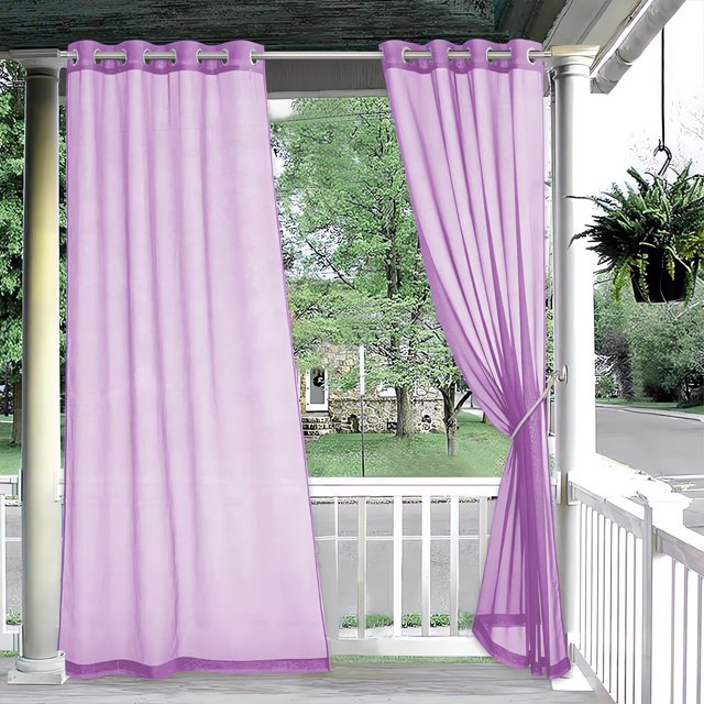 Birdeem Rideaux d'Extérieur Imperméables, Rideaux Moustiquaire de Patio 84x52 Po avec Oeillets Métalliques, Pare-Soleil Résistant aux UV pour l'Intimité pour Porche, Balcon, Terrasse, Conception Coupe-Vent à Ventilation Légère