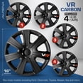 thumbnail image 4 of 16 In VR Carbon Black Wheel Cover 4 pack, 4 of 7