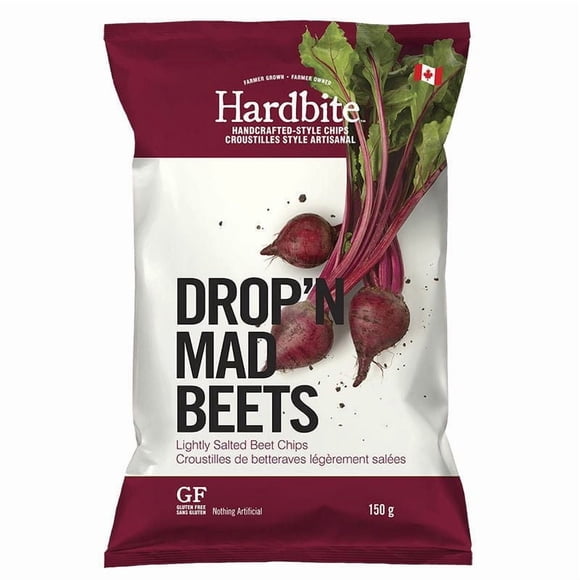 Croustilles de betteraves artisanales légèrement salées Drop'N Mad Beets de Hardbite Chips
