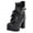 P-Black, variant on Kcodviy Women's Casual Flat Leather Lace Up Boots for Women Retro Lace Up Boots S Boots for Women Side Zipper Round Toe Winter Boots for Women Wide Width Shoe Boots