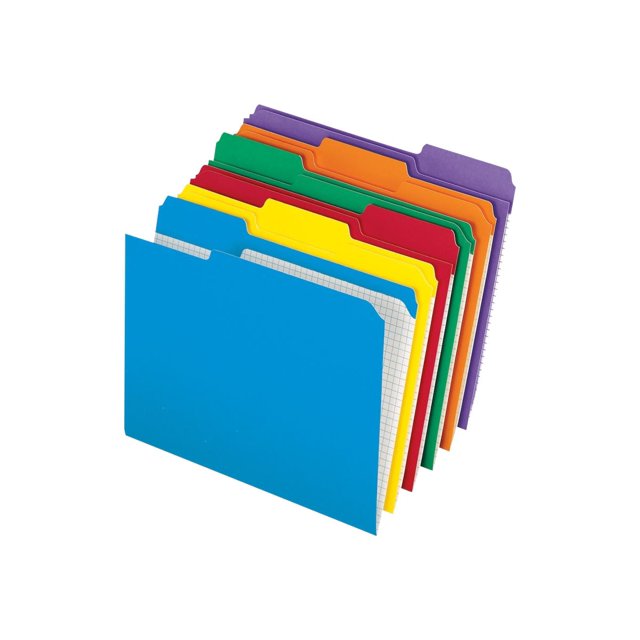 Pendaflex Color File Folders with Interior Grid, Letter Size, Bright Green, 1/3 Cut, 100/BX (R152 1/3 BGR)