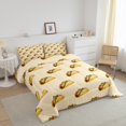 thumbnail image 2 of YST Taco Bedding Mexican Fast Food Comforter Set Full Mexican Party Decorations Bedding Comforter Sets, Delicious Food Cartoon Style Duvet Insert with 2 Pillow Cases, 2 of 5